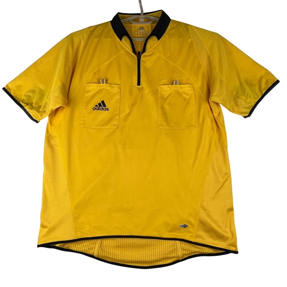 Adidas Climacool Referee Jersey Yellow XL Soccer Officials Y2K 2003